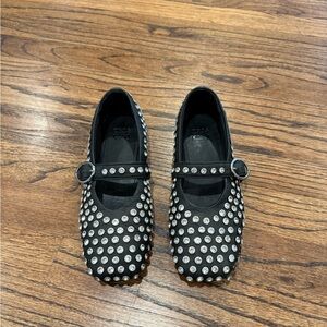 ASOS DESIGN luxe premium leather embellished, managing shoes | US 5 - 6